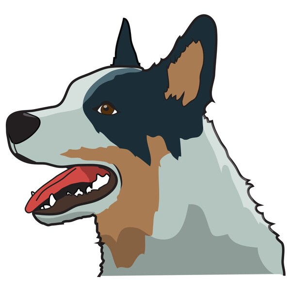 Australian Cattle Dog Decal, Dog Lover Decor Vinyl Sticker
